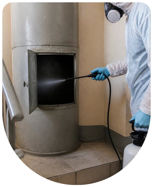 Профессиональная дезинсекция мусоропровода в Сосновоборске