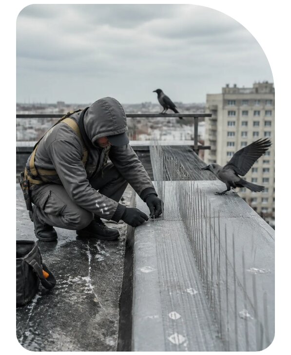 Защита от ворон под ключ в Сосновоборске по цене от 5173 р. | Сенат-Ссб